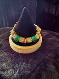 Green and gold sponge