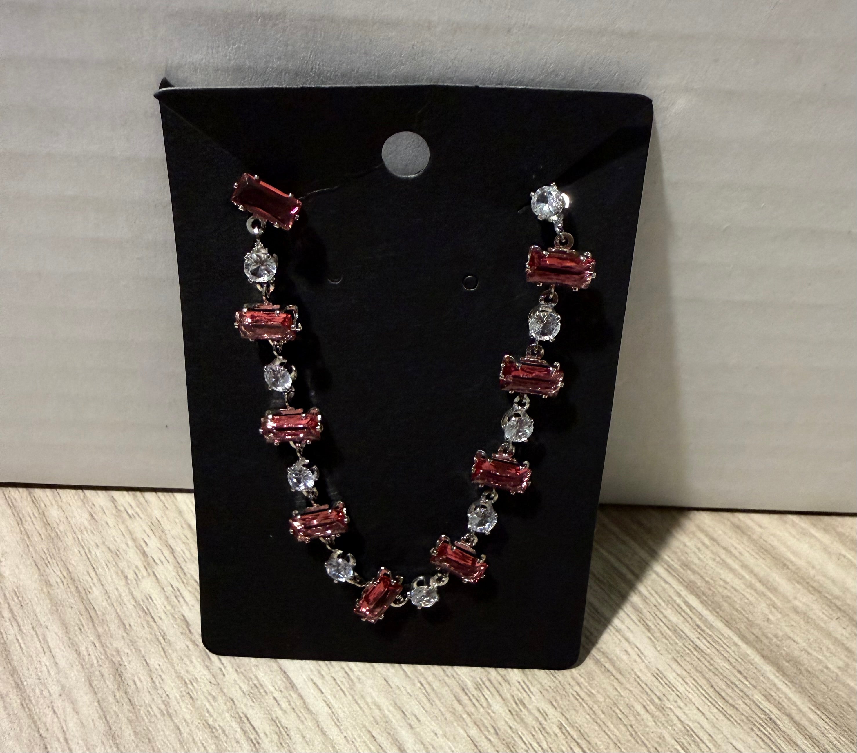 Dark pink and diamond