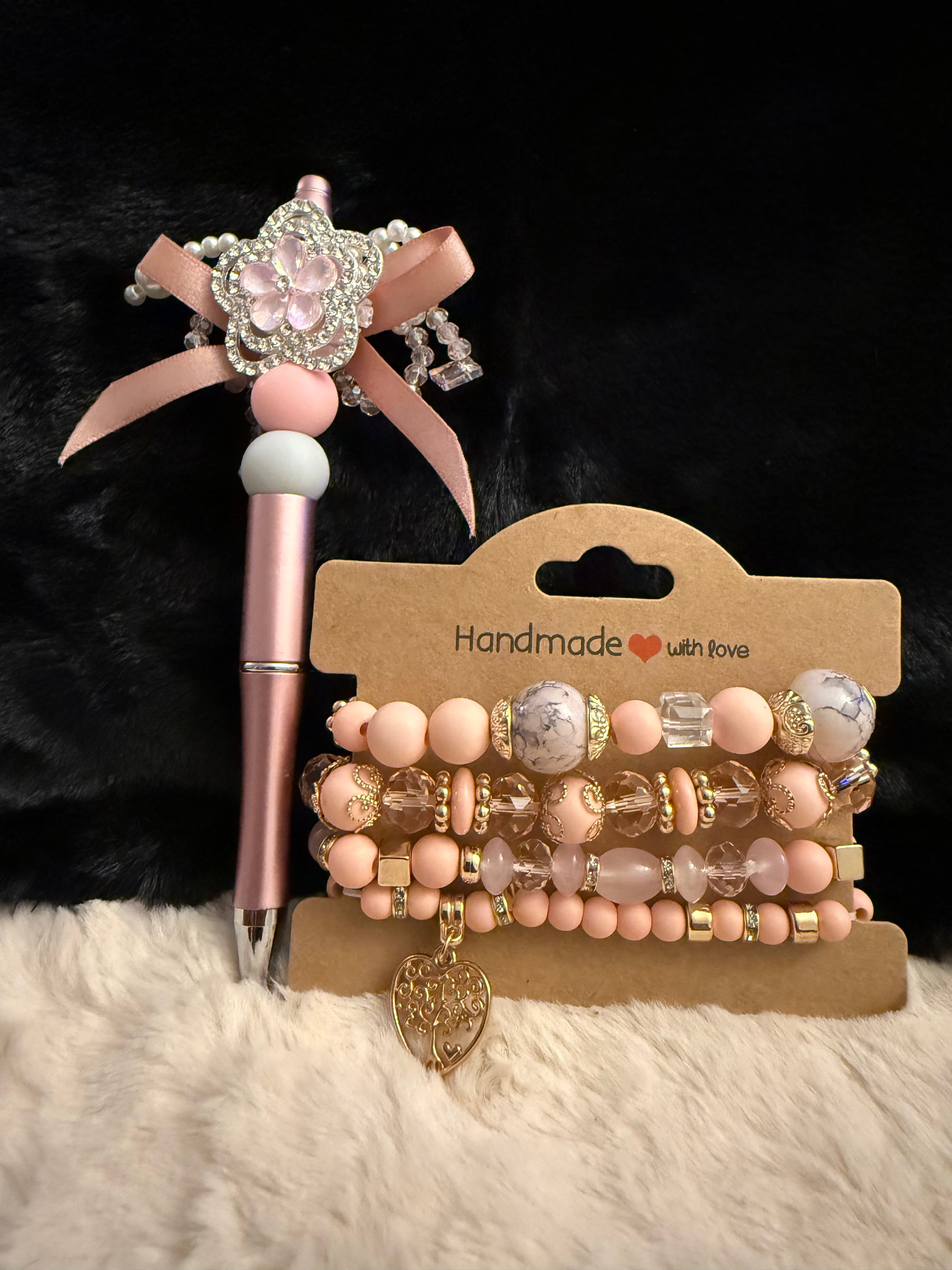 Pink bling flower